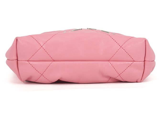 Borsa Chanel 22 Mini Coco Mark in pelle di vitello lucida Rosa - vista 3