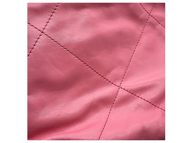 Borsa Chanel 22 Mini Coco Mark in pelle di vitello lucida Rosa - vista 9