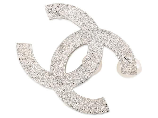 Spilla Chanel con strass Argento - vista 3