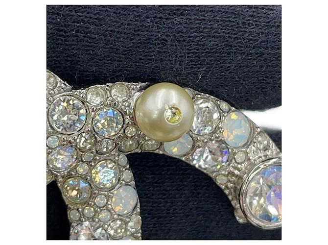Spilla Chanel con strass Argento - vista 7