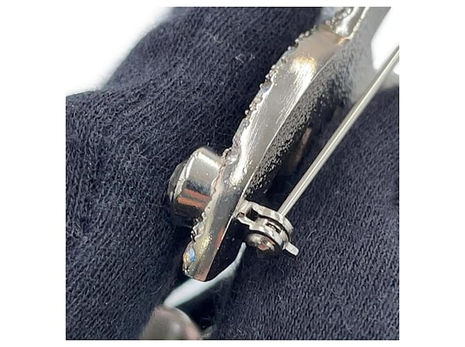 Spilla Chanel con strass Argento - vista 8
