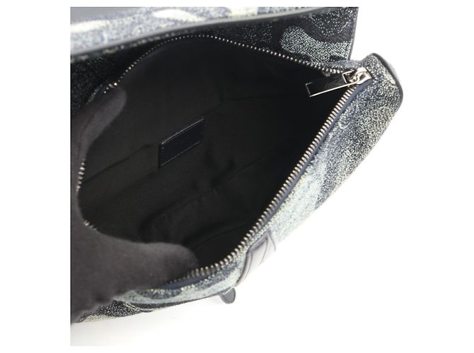 Christian Dior Dior x Peter Doig Saddle Bag Crudo Blu navy - vista 3