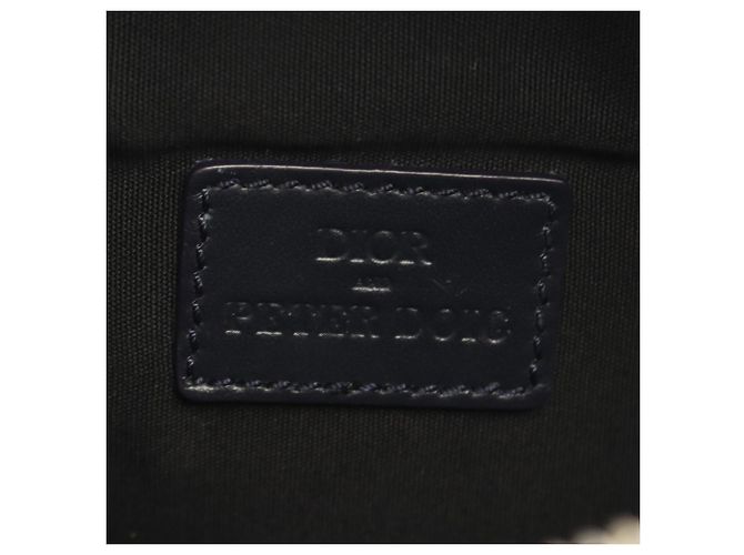 Christian Dior Dior x Peter Doig Saddle Bag Crudo Blu navy - vista 4