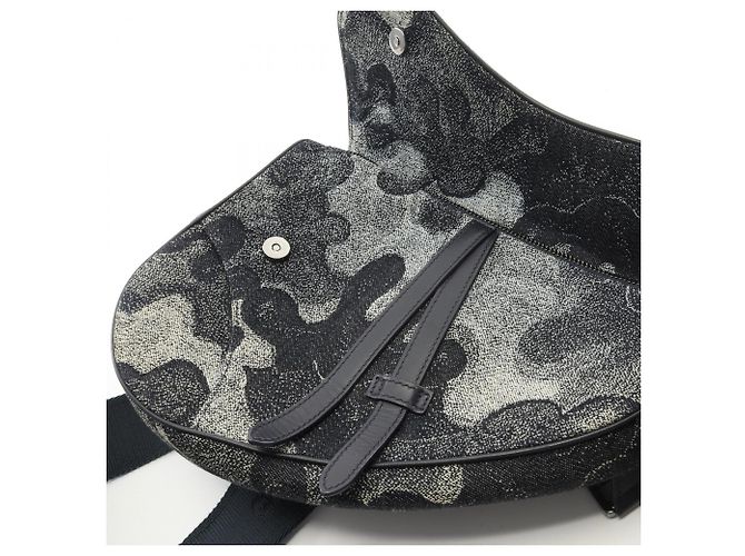 Christian Dior Dior x Peter Doig Saddle Bag Crudo Blu navy - vista 5