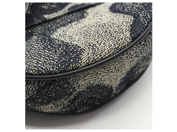 Christian Dior Dior x Peter Doig Saddle Bag Crudo Blu navy - vista 7