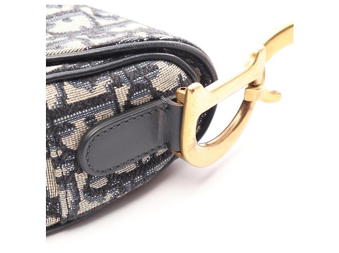 Christian Dior Dior Saddle Bag Beige Blu navy - vista 5