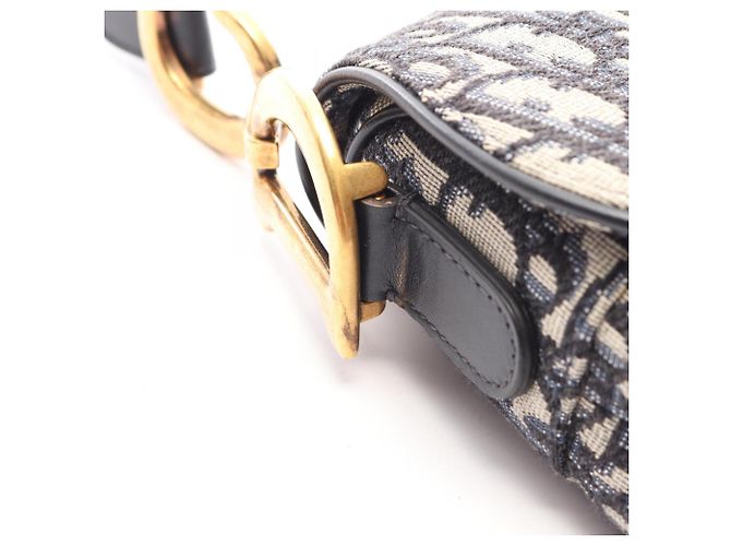 Christian Dior Dior Saddle Bag Beige Blu navy - vista 6