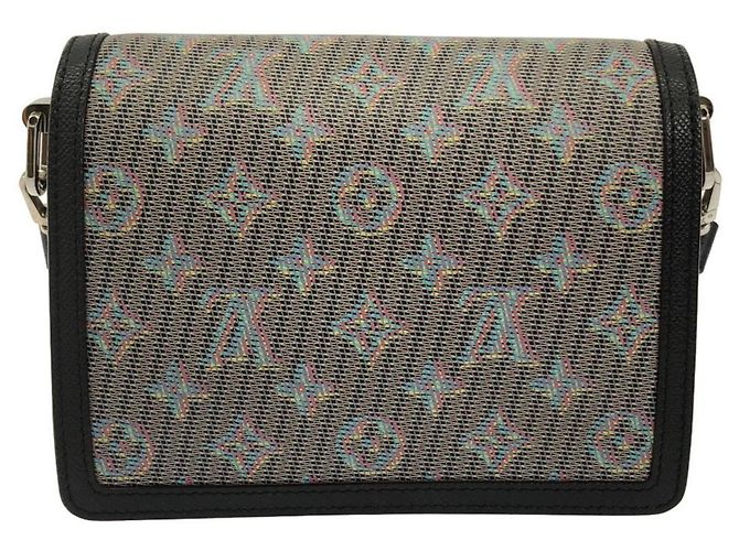 Mini borsa a tracolla Louis Vuitton Monogram LV Pop Dauphine Marrone Argento Blu - vista 2
