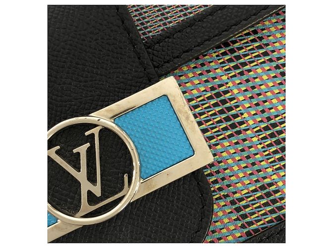 Mini borsa a tracolla Louis Vuitton Monogram LV Pop Dauphine Marrone Argento Blu - vista 4