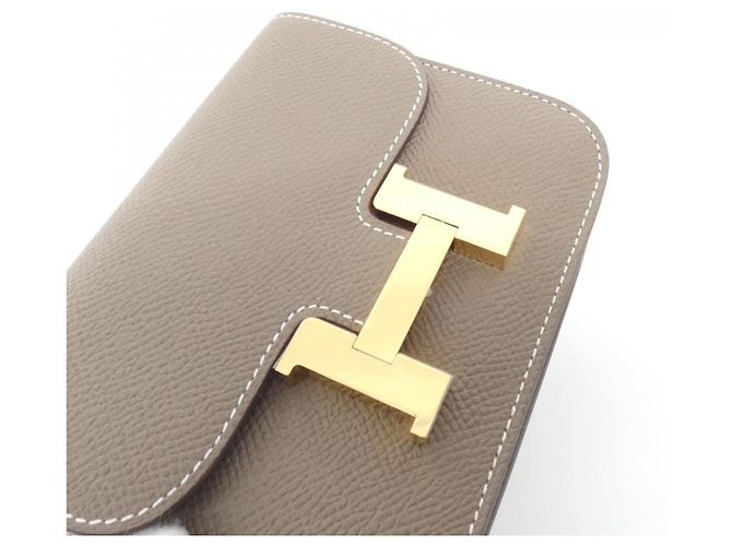 Hermès Cartera Slim Constance Hermes Gris pardo - vista 3