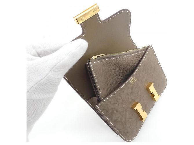 Hermès Cartera Slim Constance Hermes Gris pardo - vista 4