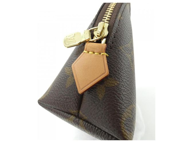 Borsa Louis Vuitton Monogram Pochette Cosmetic PM Marrone - vista 4