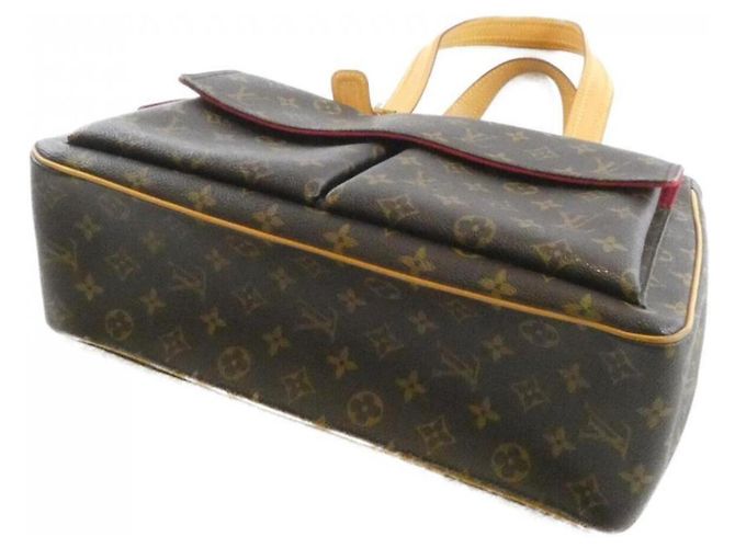 Borsa Louis Vuitton Monogram Multipli Cité Marrone - vista 3