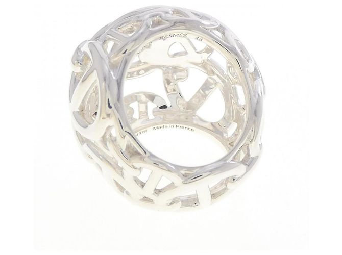 Hermès Hermes Chaine d'Ancre Enchainée Very Large Ring Plata - vista 3