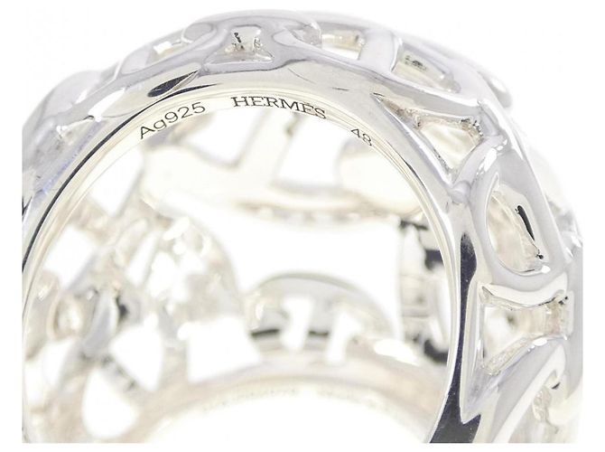 Hermès Hermes Chaine d'Ancre Enchainée Very Large Ring Plata - vista 4