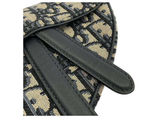 Borsa Saddle Christian Dior DIOR OBLIQUE Blu - vista 6