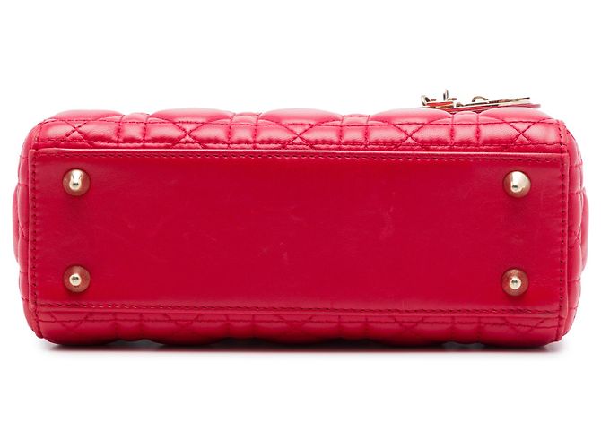Dior Red Small Lambskin Cannage My ABCDior Lady Dior Rosso - vista 3