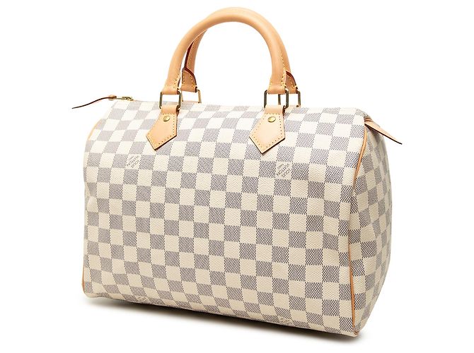 Louis Vuitton White Damier Azur Speedy 30 Bianco - vista 2