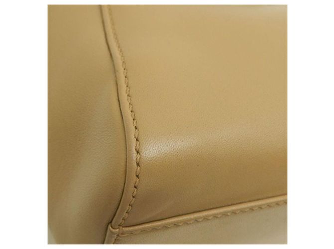 Fendi Borsa Mini Selleria Peekaboo in pelle beige - vista 13
