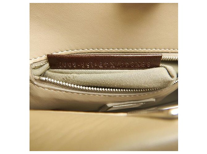 Fendi Borsa Mini Selleria Peekaboo in pelle beige - vista 18