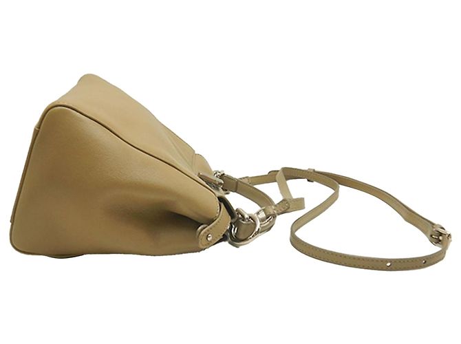 Fendi Borsa Mini Selleria Peekaboo in pelle beige - vista 2