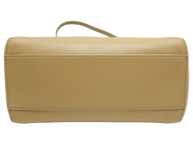 Fendi Borsa Mini Selleria Peekaboo in pelle beige - vista 3