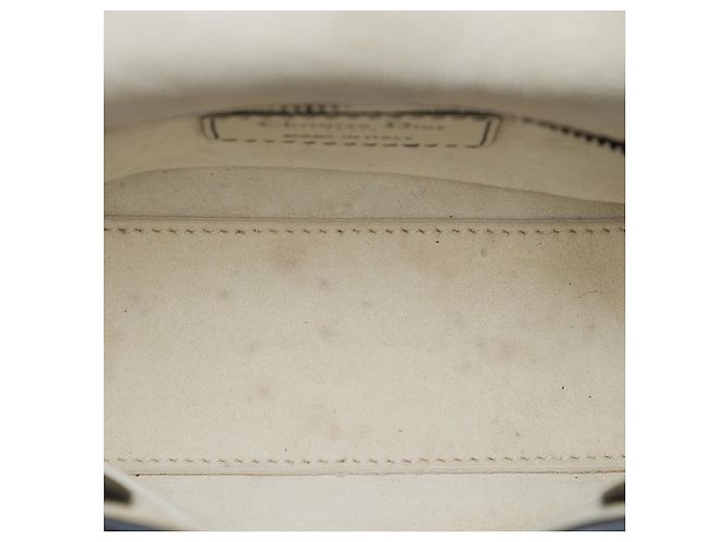 Dior Lady Dior Supple in agnello cannage borchiato bianco mini - vista 4