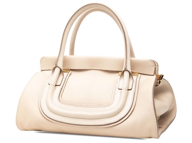 Borsa Everston in pelle marrone media Chloé Beige - vista 2