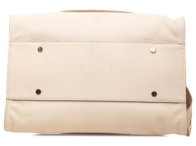 Borsa Everston in pelle marrone media Chloé Beige - vista 3