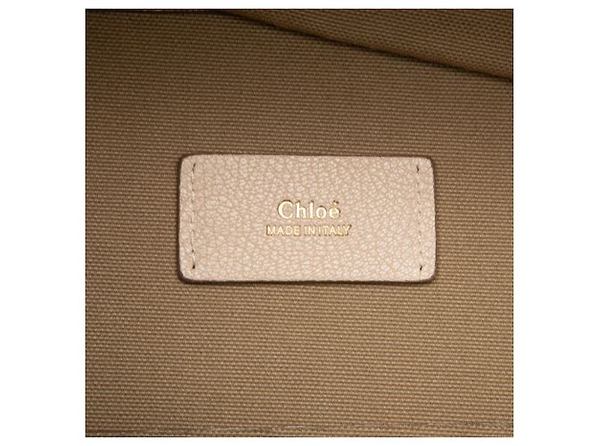 Borsa Everston in pelle marrone media Chloé Beige - vista 5
