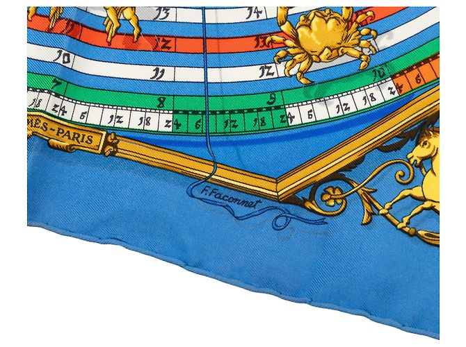 Fazzoletto di seta Hermès Blue Astrologie Dies et Hore - vista 4