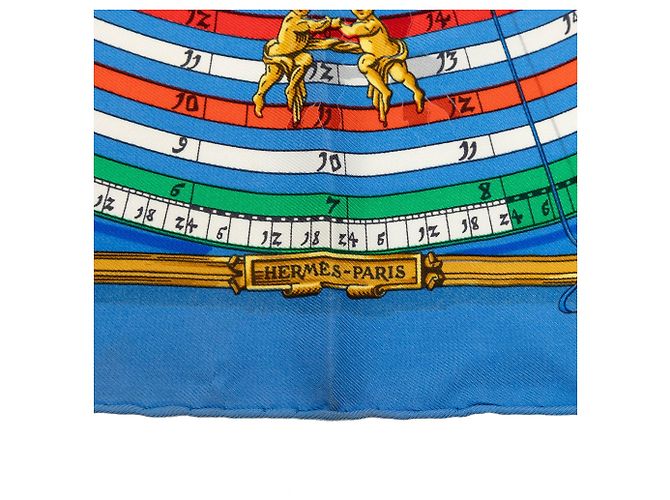 Fazzoletto di seta Hermès Blue Astrologie Dies et Hore - vista 6
