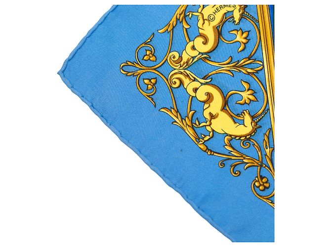 Fazzoletto di seta Hermès Blue Astrologie Dies et Hore - vista 7