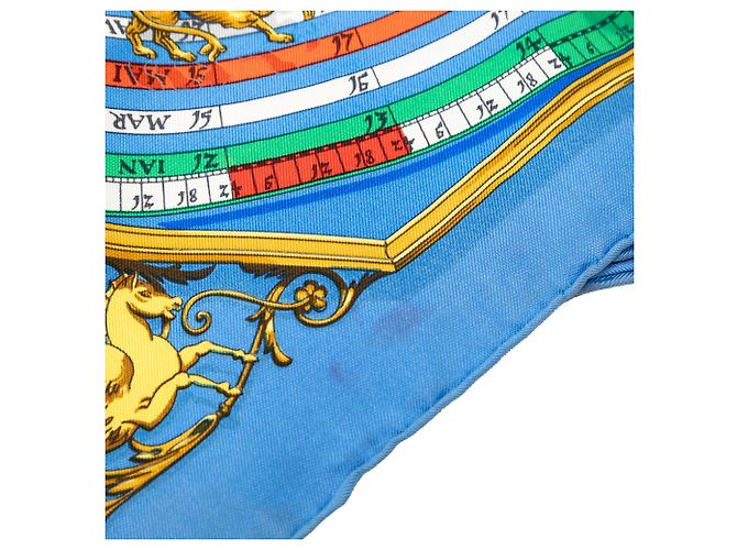 Fazzoletto di seta Hermès Blue Astrologie Dies et Hore - vista 8