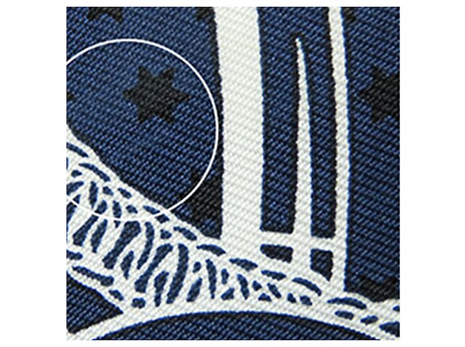 Hermès Blue Eperon d Or Bandana Seidentuch Twilly Blau - Ansicht 6