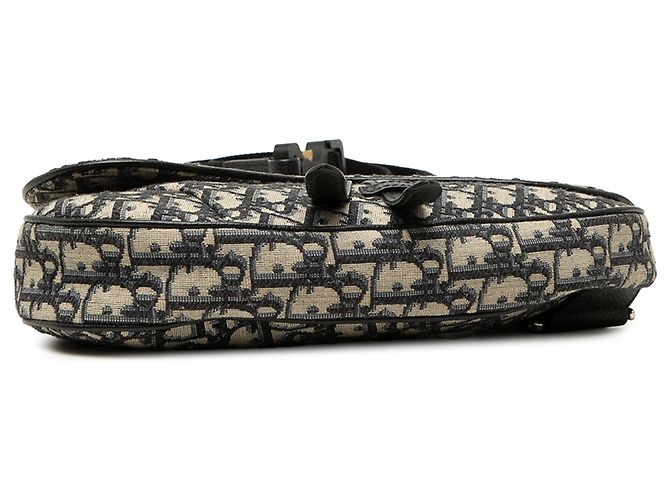 Borsa Saddle in tela Blue Oblique Dior - vista 3