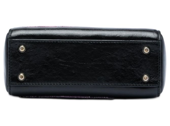 Lady Dior mini in pelle di vitello nera con perline Dior Nero - vista 3