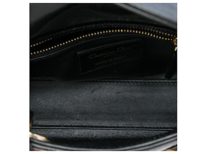 Lady Dior mini in pelle di vitello nera con perline Dior Nero - vista 4