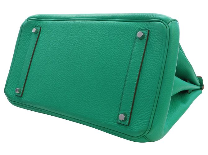 Hermès Green Clemence Birkin Retourne 35 Verde - vista 12