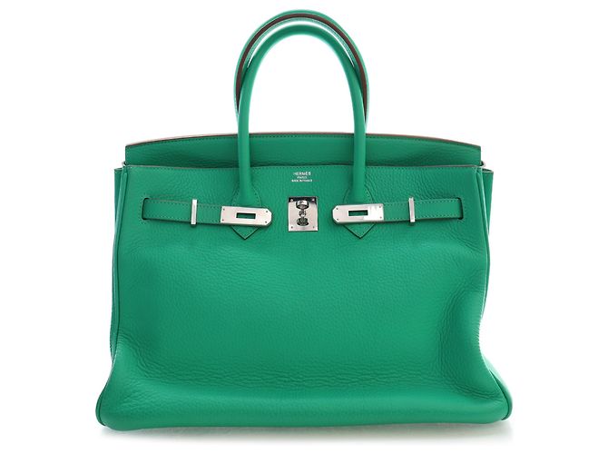 Hermès Green Clemence Birkin Retourne 35 Verde - vista 2
