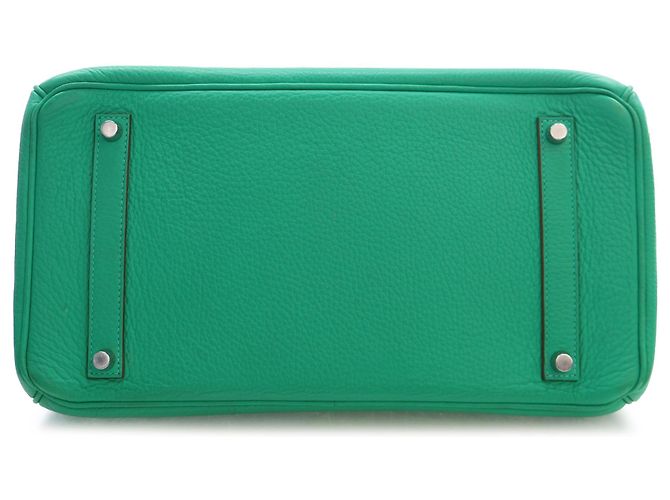 Hermès Green Clemence Birkin Retourne 35 Verde - vista 3