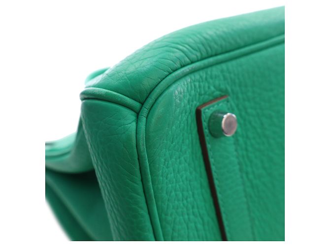 Hermès Green Clemence Birkin Retourne 35 Verde - vista 7