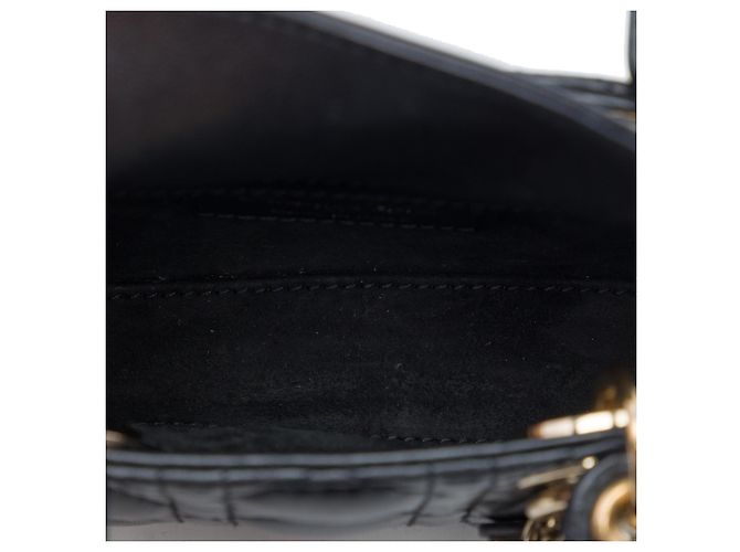 Lady Dior in micro agnello cannage nero Dior - vista 4