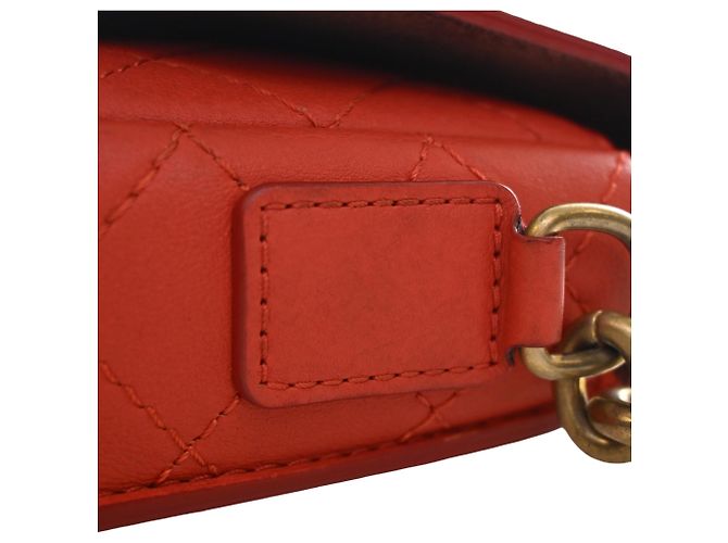 Chanel Rote gesteppte Kalbsleder Multi Pouching Flap und Münzbeutel - Ansicht 7
