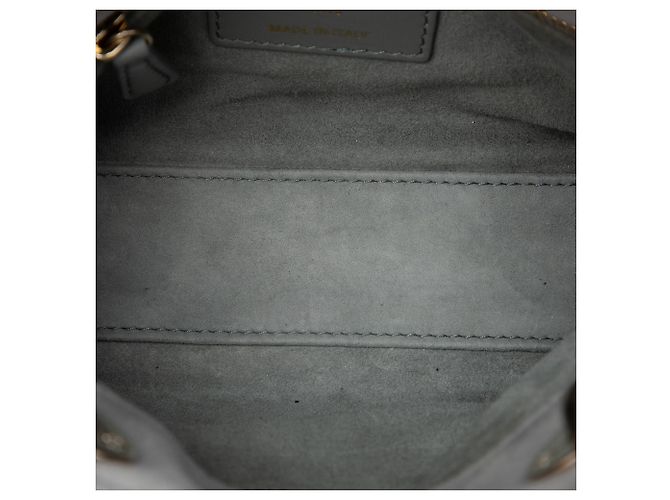 Lady Dior mini in velluto cannage grigio Dior Marrone - vista 4