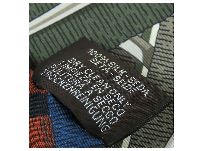 Hermès Blue Mors a Jouets Chemise Twilly Silk Scarf - vista 3