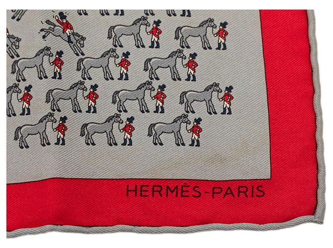 Hermès Seidentuch Gray Rodeo 40 Braun - Ansicht 4