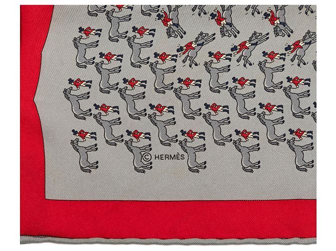 Hermès Seidentuch Gray Rodeo 40 Braun - Ansicht 5