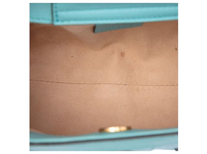 Bolsa Diana Mini em couro de bezerro azul com alça de bambu Gucci Azul claro - vista 4