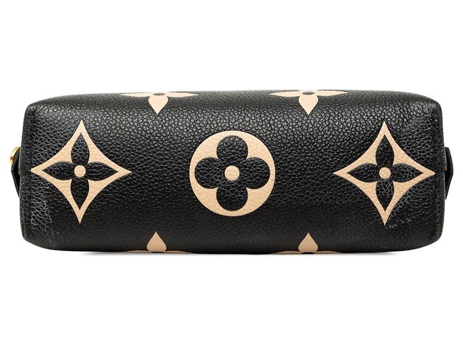 Pochette cosmetici Louis Vuitton Black Bicolor Monogram Empreinte PM Nero - vista 3
